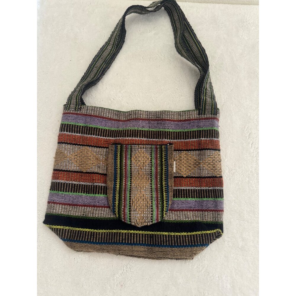 Lillo Mexican Poncho Style Shoulder Bag Colorful Drug Rug Boho Surf‎ Beach Tote